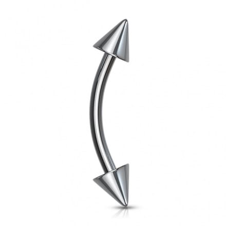 Piercing titanium basis punt extern 1.2x8x3 - zilver - LMPiercings