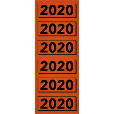 Rugetiket Elba 2020 57x25mm rood 120 stuks