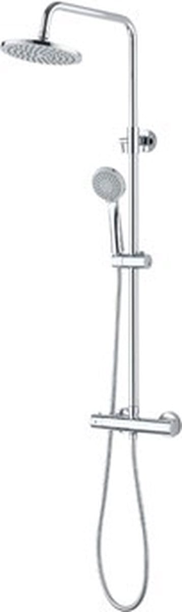 Aloni Optima Rondo - Opbouw Regen doucheset - systeem COOL TOUCH - Compleet Met Thermostaatkraan.
