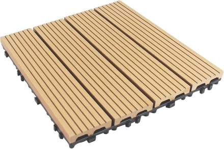 Composiet Terrastegels - Vloertegels Buiten - Tuin Aankleden - Snap-Lock Ontwerp - 9 Stuks - Bruin
