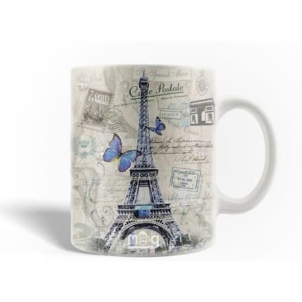 Mug en Céramique La Tour Eiffel Papillons violets Paris France