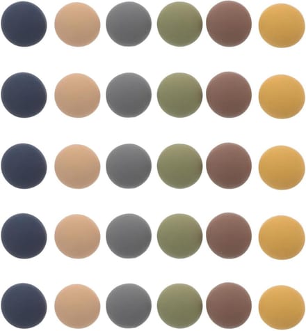 Punaises set - Duimspijkers pinnen - Documenten bevestigen - Ergonomische vorm - 30 stuks - Meerkleurig