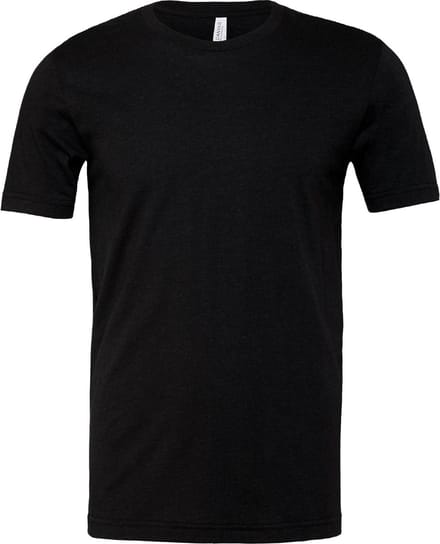 Bella+Canvas Unisex Heather CVC Short Sleeve Tee CV3001CVC - Heather Black - M
