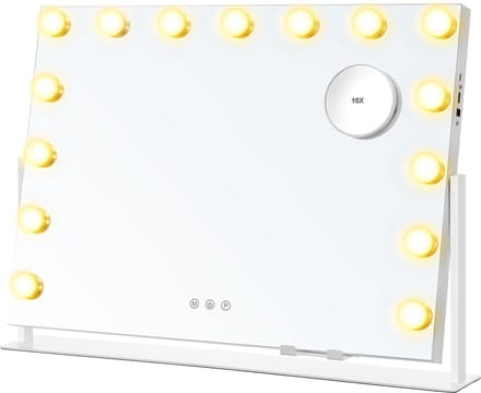 SONGMICS - Spiegel - 10x Vergroting - Oplaadpoort - Telefoonhouder