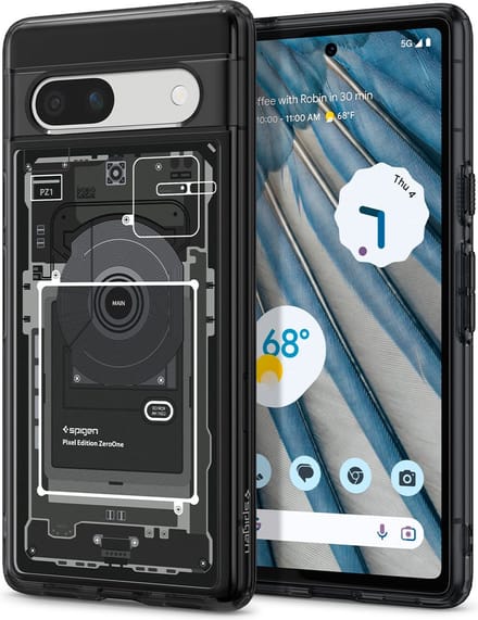 Spigen Ultra Hybrid Geschikt voor Google Pixel 7a - Back Cover - Zero One - Zwart