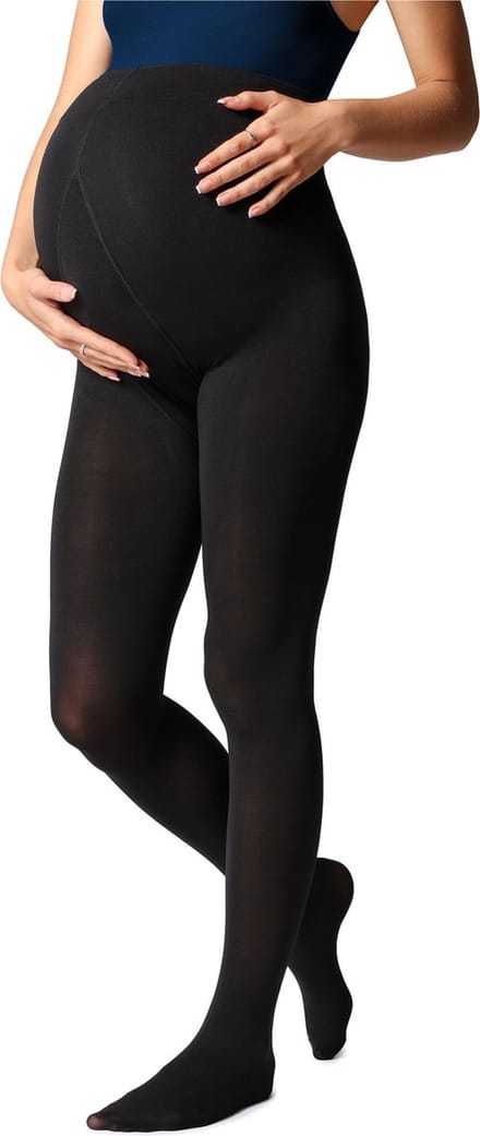 Be Mammy Dames Panty - Zwangerschapspanty - 100 DEN - Medium gloss - Polyamide - BE-GI-1120 - Zwart - M