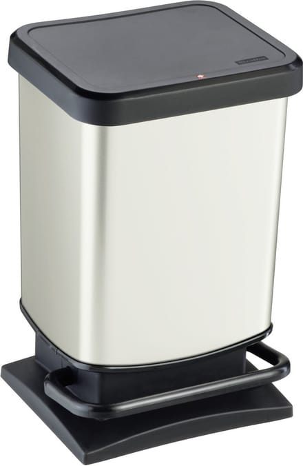 Rotho Paso pedaalemmer - prullenbak 20L - BPA vrij - wit metallic