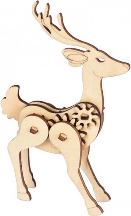 Bouwpakket 3D Houten Puzzel Hert Mechanisch