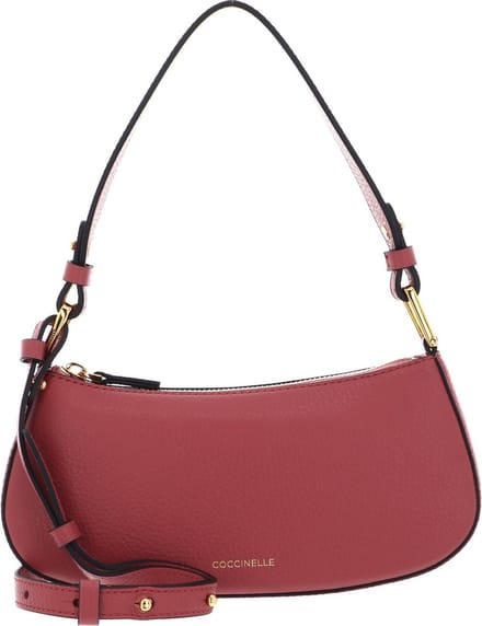COCCINELLE Leren Schoudertas Avondtas Merveille Mini Bag Pot Lichtrood