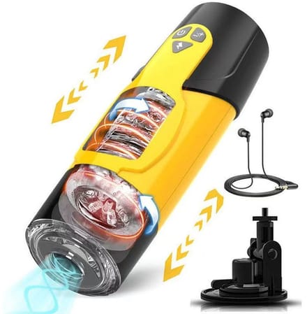 Zuigende Roterende Masturbator - Thrusting - Pomp - Stevige Standaard