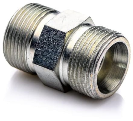 Metrische Dubbele Nippel M27 x 2 Stalen Aansluitadapter Gegalvaniseerd