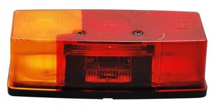 3 kamer achterlicht Links met kentekenverlichting 158x64x51 mm