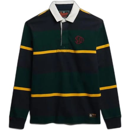 Superdry - Vintage Athletic Stripe Rugby Top - Heren - Tops