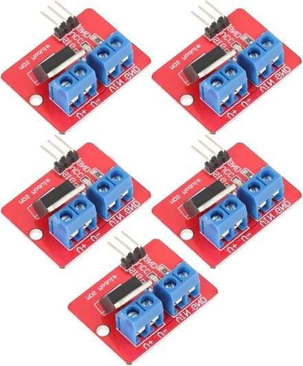 5 stuks MOSFET modules voor PWM-regeling, 3.3V en 5V, ideaal voor 0 tot 24V output en schakelen