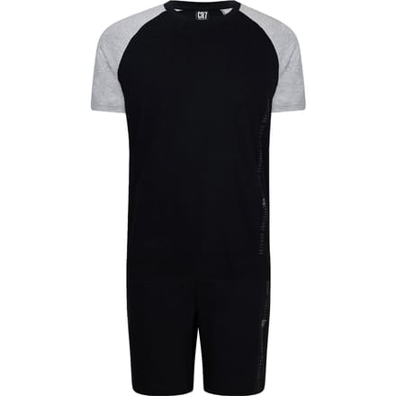 CR7 Heren Pyjama volwassenen kort (mix zwart/grijs)