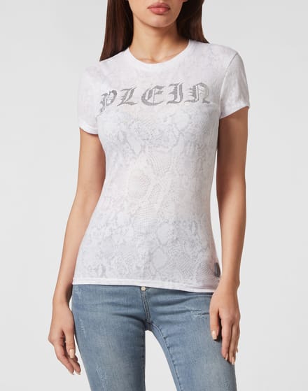 T-Shirt Ronde Hals Gothic Plein