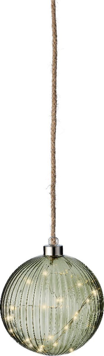 Decoris Micro Led Bal Kerstdecoratie - 30 Led's - Warm Wit - 14cm - Binnen