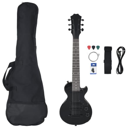 vidaXL Gitaar voor beginners elektrisch met tas 3/4 30" zwart