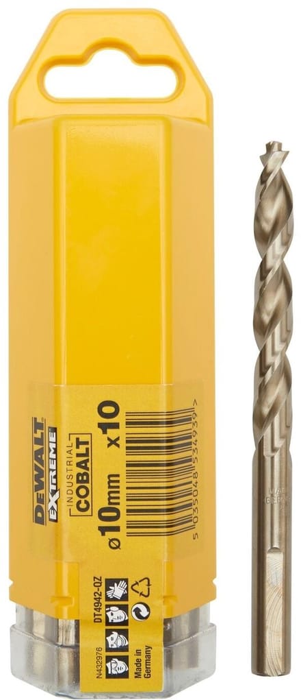 DeWALT 10.0mm Industrial Cobalt Boor HSS (10 stuks) - DT4942