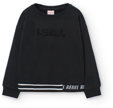 Boboli Fleece Stretch Trui Zwart 4 Years Meisje