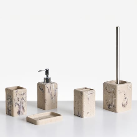 VILCANOTA - Badkameraccessoireset - Beige - Polyresin