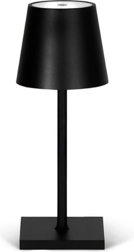Oplaadbare Tafellamp - Dimbaar - Bureaulamp - Voor Binnen - 26CM - Zwart