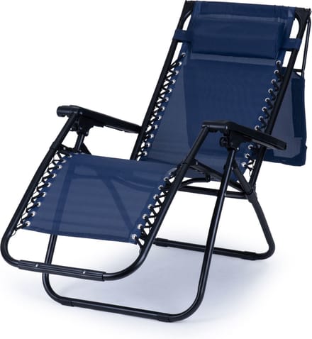 Zero Gravity - Ligstoel tuin - met luifel - blauw