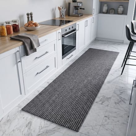 FLOORDIREKT Keukenloper - Tapijtloper - Granada - Grijs - 80 x 100 cm