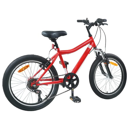 vidaXL - Kinderfiets - 24 - Inch - 6-Snelheid - voor - 8-12 - jaar - oud - Rood