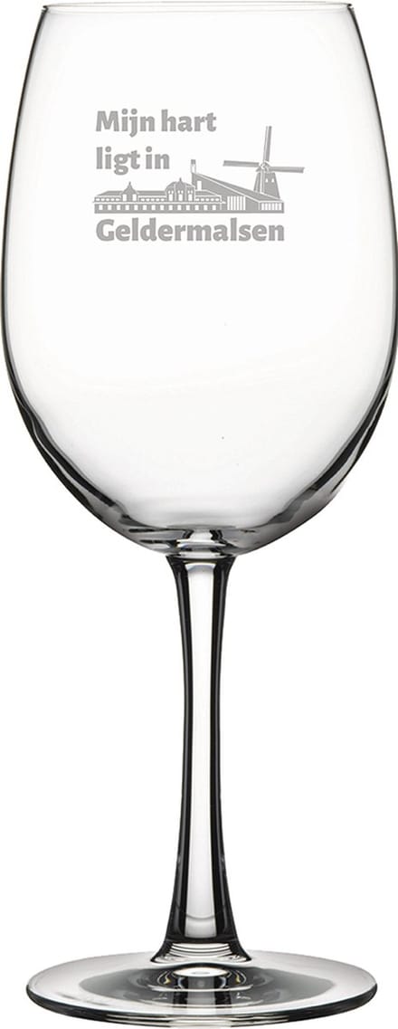 Gegraveerde Rode wijnglas 58cl Geldermalsen