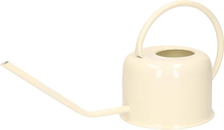 Plantengieter retro - rvs metaal - creme wit - 1100 ml - Gieters voor binnen