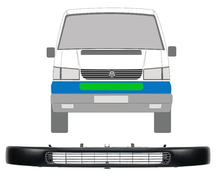 Voor grill voor Volkswagen Transporter T4 1990-2003 / Set