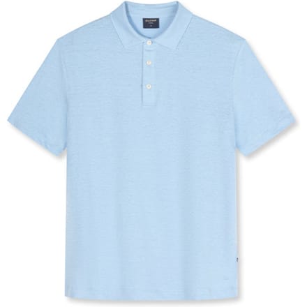 regular fit poloshirt van mix van linnen en elastaan