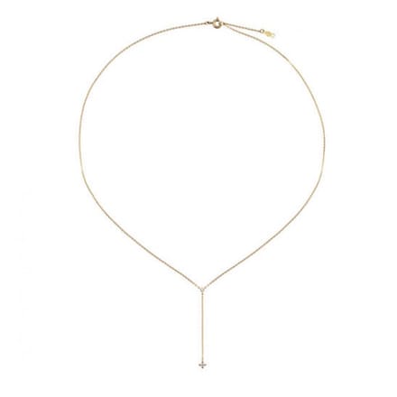 Jackie Falling Star Y-Necklace 14 Karaat Goud 38
