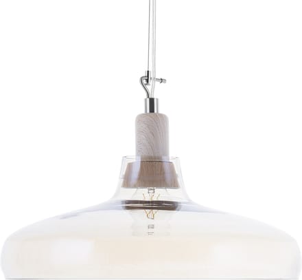 ALIKOS - Hanglamp - Lichte houtkleur - Glas