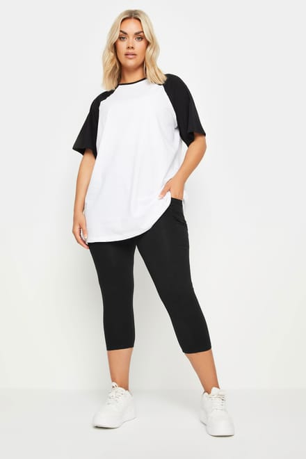 Yours Cropped Legging Met Zakken In Zwart Size 48