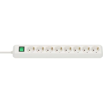 Brennenstuhl 1159320018 Stekkerdoos met schakelaar 8-voudig Wit Randaarde stekker 1 stuk(s)