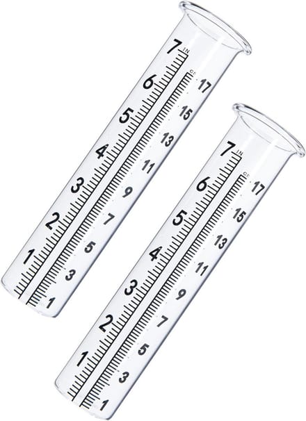 Regenmeter Buizen - Glas Vervanging - Tuin Meten - Lip Ontwerp - 7 Inch Capaciteit - Helder