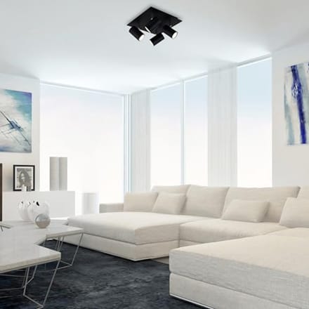 Zwart Swivelling Spotlight GU10 voor Wand en Plafond