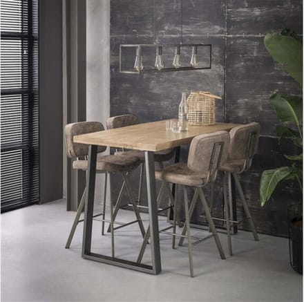 Bartafel Trape massief mango 135x70cm - Naturel