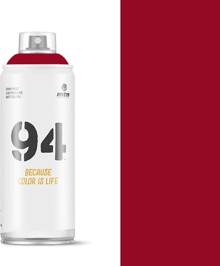 MTN94 Clandestine Rode spuitverf - 400ml lage druk en matte afwerking