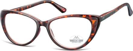Montana Eyewear MR64A Leesbril vlindermontuur +1.00 - Glanzend Turtle