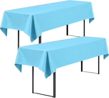 Set van 2 Rechthoekige Biertafelhoezen Blauw 100 x 250 cm Wasbaar Polyester