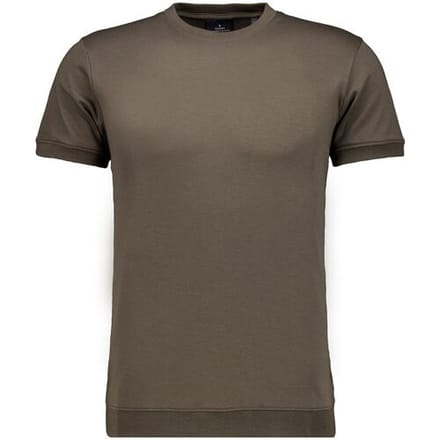 Ragman T-Shirt Uni Round Neck Pima Cotton with Cuffs Mocca / male