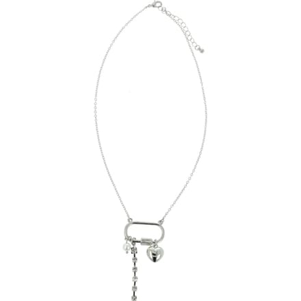 OTAZU Dangling Charms Necklace Rhodium Maat: OS | Kettingen Outlet | Dames | Zilver