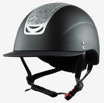Horze cap Apex zwart/zilver 49-51