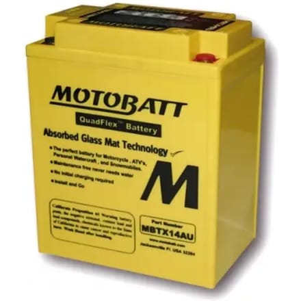Motorfiets accu Motobatt MBTX14AU (4 poles)