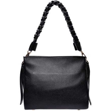 Isabella Rhea Zwart Rundleer Tas