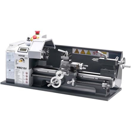 Tour à métaux 8 x 16 pouces 550W Tour de banc Vitesse variable 0-2500 tr/min