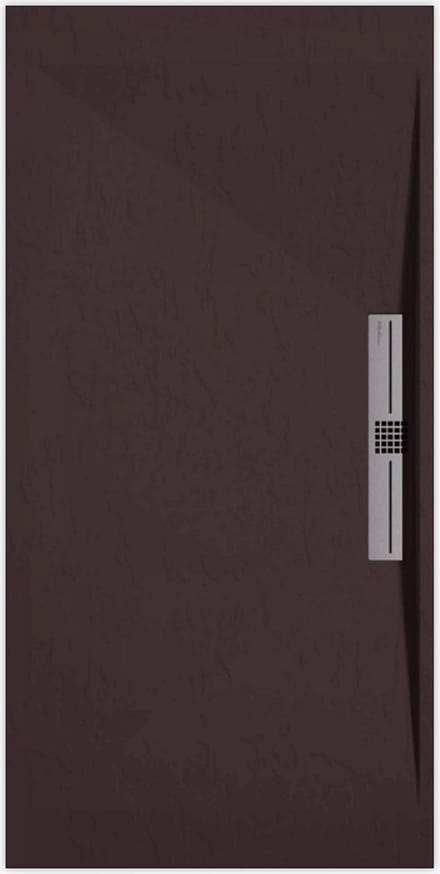 Sanifun douchebak Stone Side Chocolate Slate 1000 x 800 S